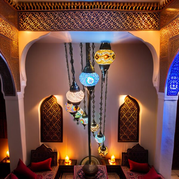 9 Globe Floor Lamp (6" Globes)