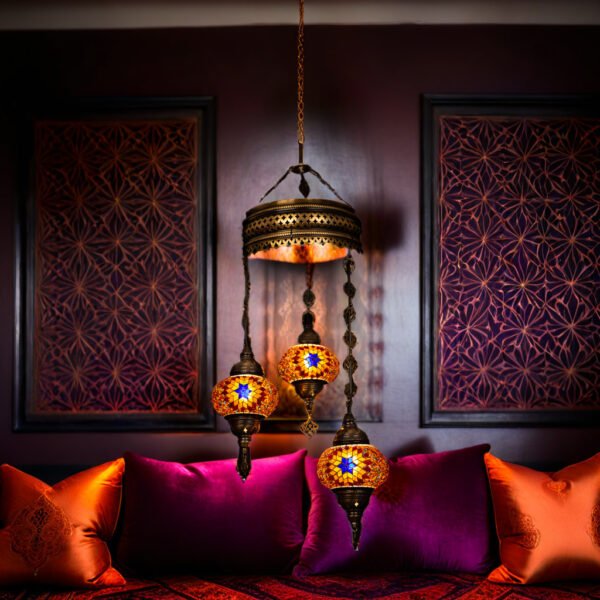 3 Globe Spiral Chandelier (6" Globes)