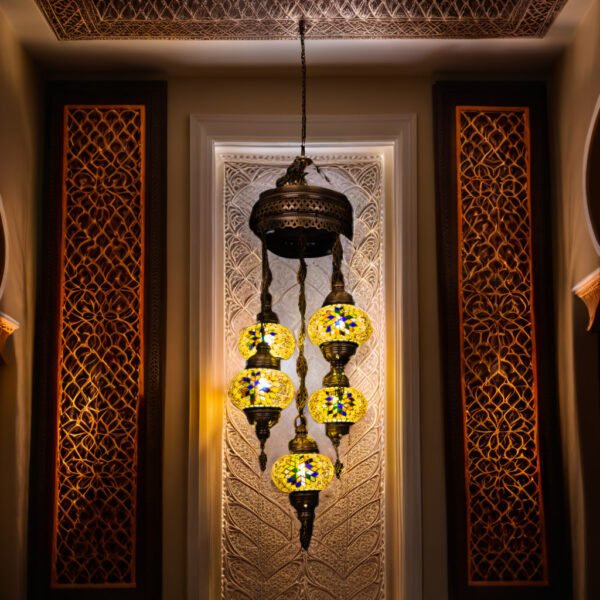 5 Globe Cluster Chandelier (10" Globes)