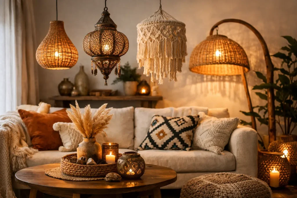Bohemian Lighting for Living Room Style