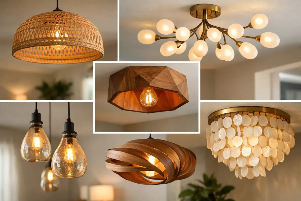 10 Handcrafted Ceiling Light Ideas That Glow